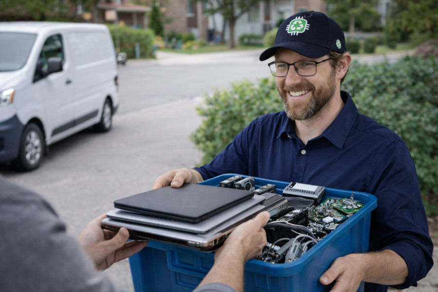 Collecte de matériel électronique et informatique par DB Récupération en Mauricie